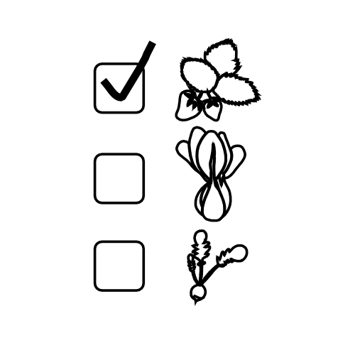 graphic showing checklist of planting jobs